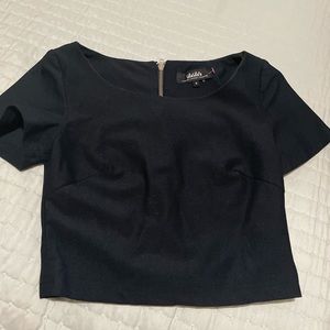 Black zip up top